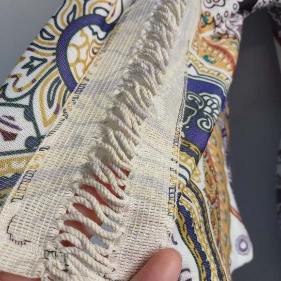 Citi Life Women's Multicolor Paisley Print V-Neck 3/4 Sleeve Top Sweater Size M - Picture 7 of 9